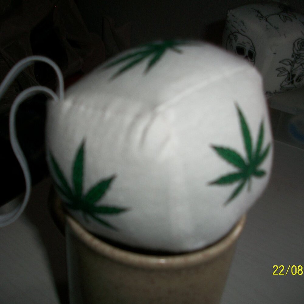 2.75" Glow in the Dark Marihuana Car Dice-Handmade